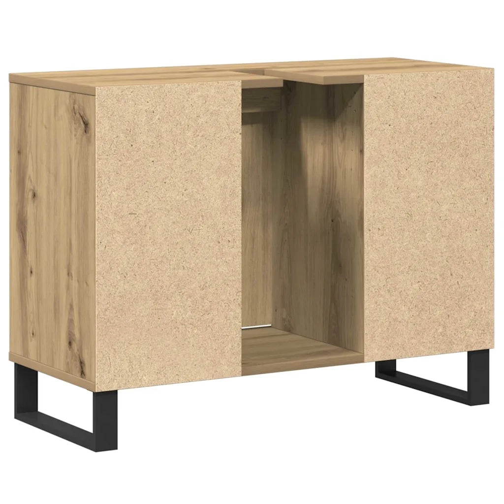 Mobile da Bagno con porta Rovere artigianale 80 x 33 x 60 cm 873899