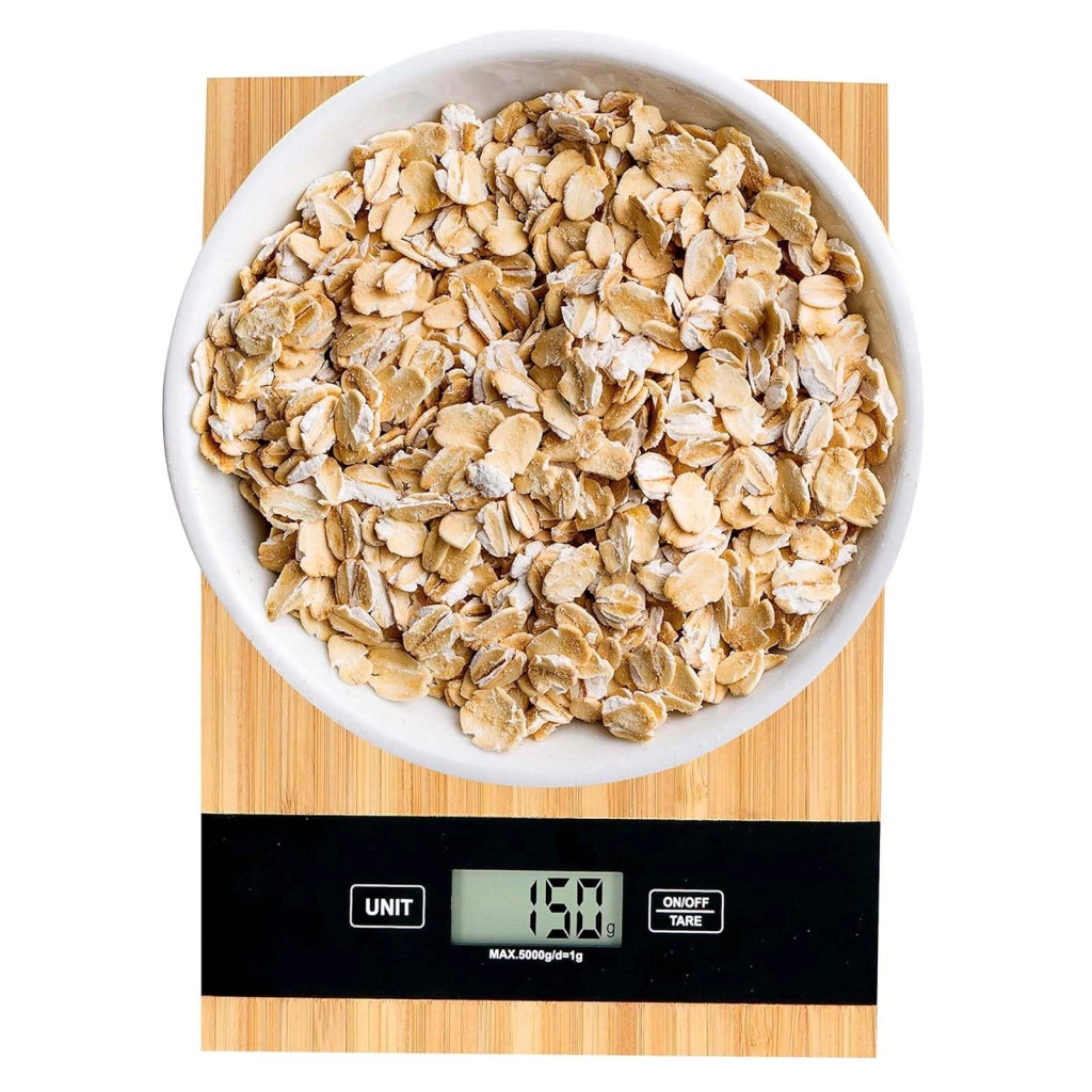 Bilancia da Cucina Digitale in Bambù fino a 5Kg Precisa Beige Alpina