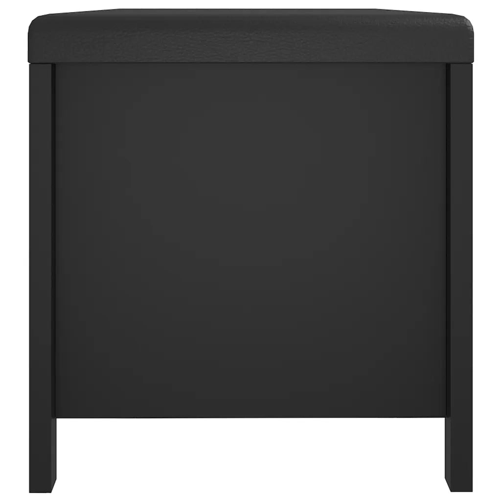 Contenitore con Cuscino Nero 105x40x45cm Legno Multistrato 326769