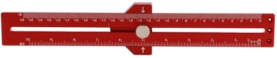 Strumento per la lavorazione del legno Linea rettilinea in alluminio - Scala precisa - Strumento di marcatura - Qualità eccellente - Assistenza post-vendita personalizzata - Righello