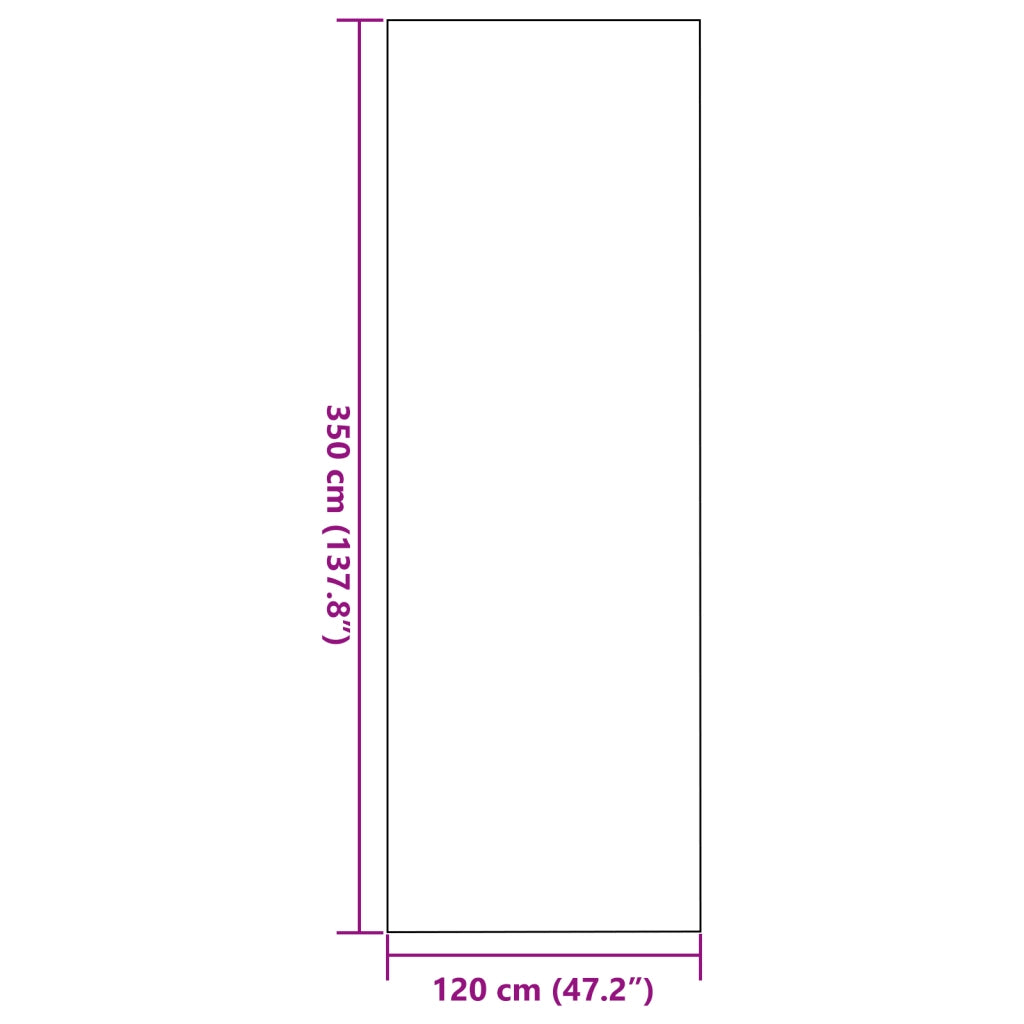 Tappetino rettangolare beige 120x350 cm