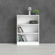 Libreria a tre Aski, colore bianco, cm 79 x 107 x 27