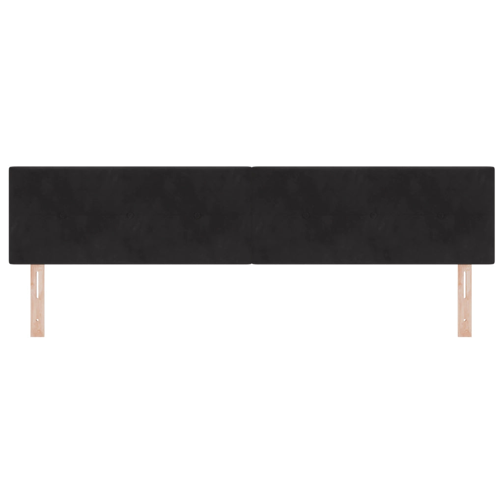 Testiera LED  con bottoni imbottiti Nera 100 cm in Velluto