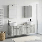 Set di Armadi da Bagno 5 pcs Grigio Cemento 50 x 14,5 x 70 cm 3406634