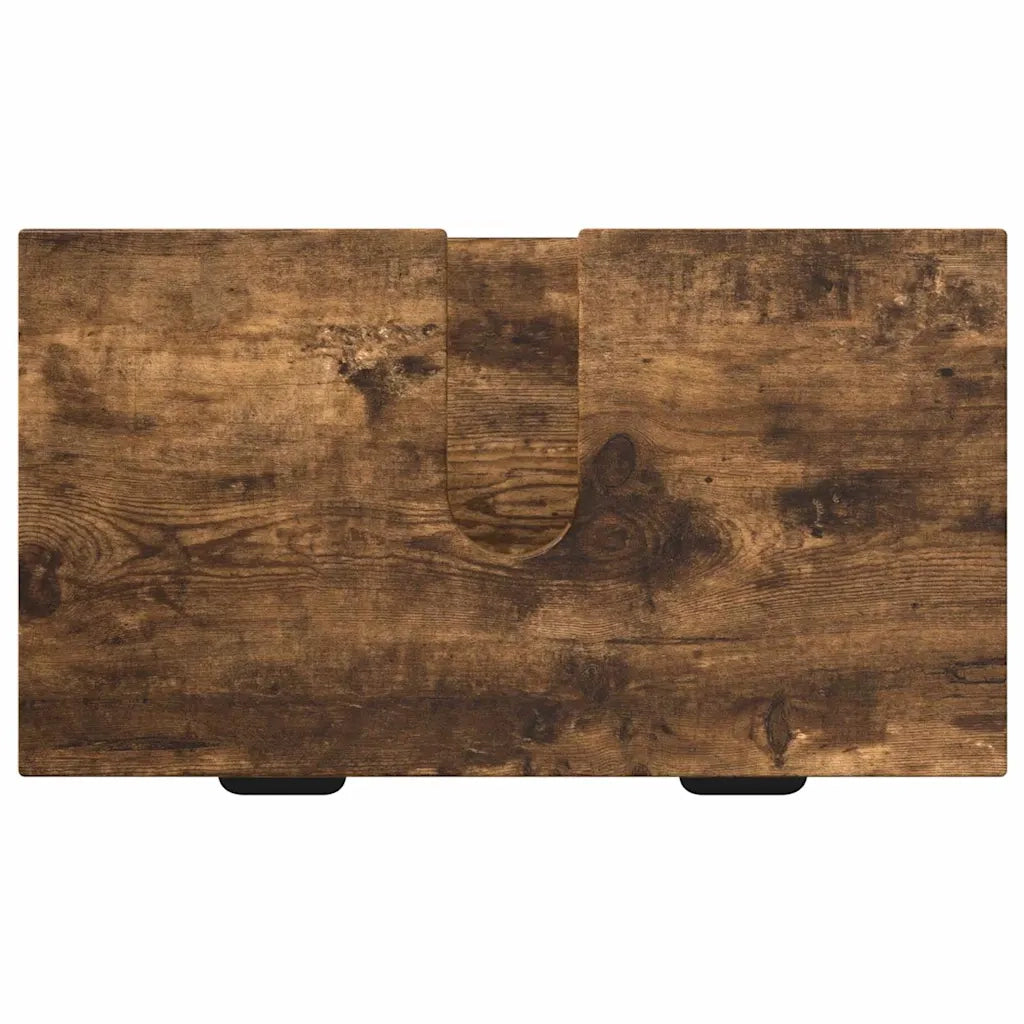 Set di mobili per il bagno con cassetto 2 pcs Rovere fumé