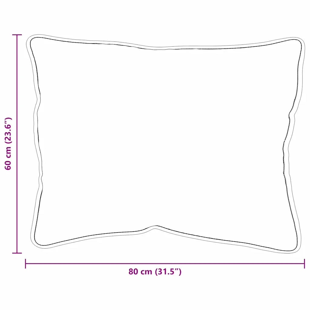 Cuscino con cuscino 2 pz Bianco 79 x 60 x 20 cm Poliestere CFW6531320