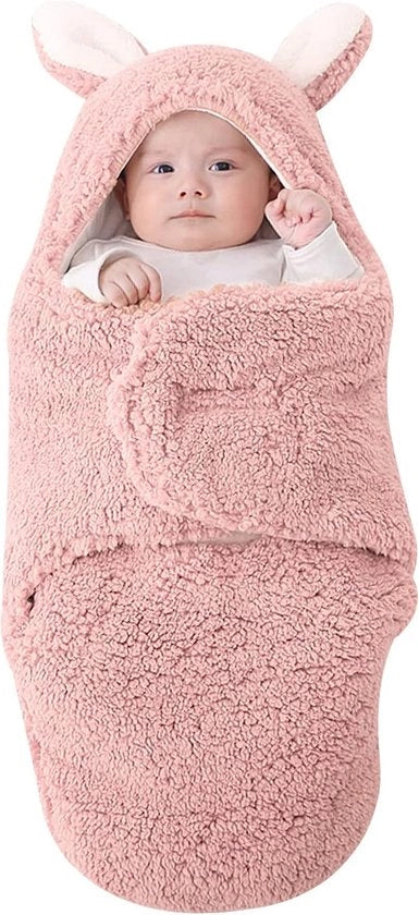 Deken di notte per neonati Sherpa, Tog 2, con orecchie di coniglio, coperta per neonati 0-6 mesi, sacco a pelo per neonati 3-6 mesi, temperatura 2, con cappuccio, per neonati 0-6 mesi.