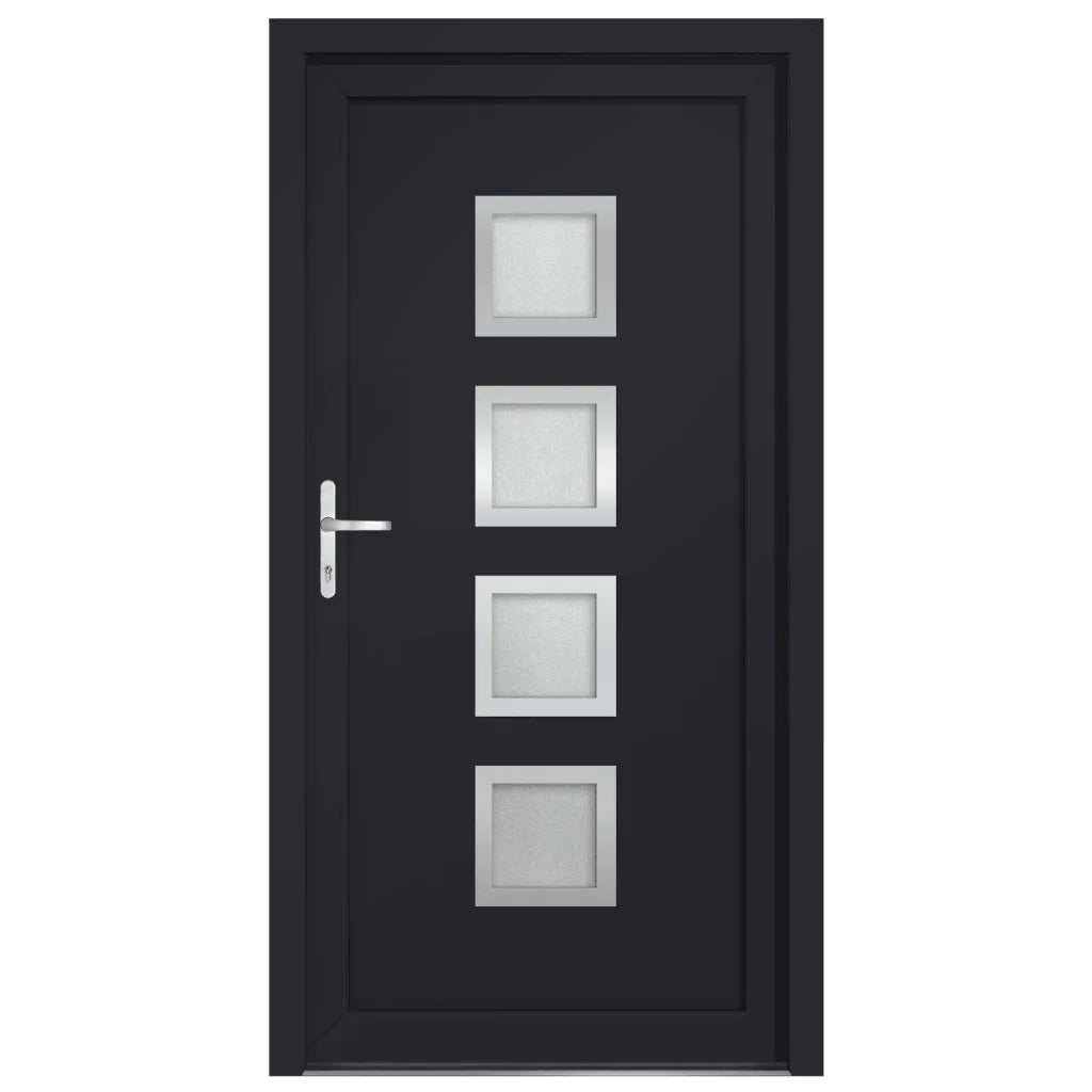 Porta Ingresso Antracite 88x200 cm in PVC 3187849