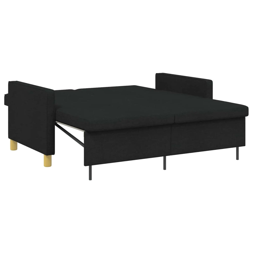 Divano Letto Estraibile Nero Tessuto 42033340