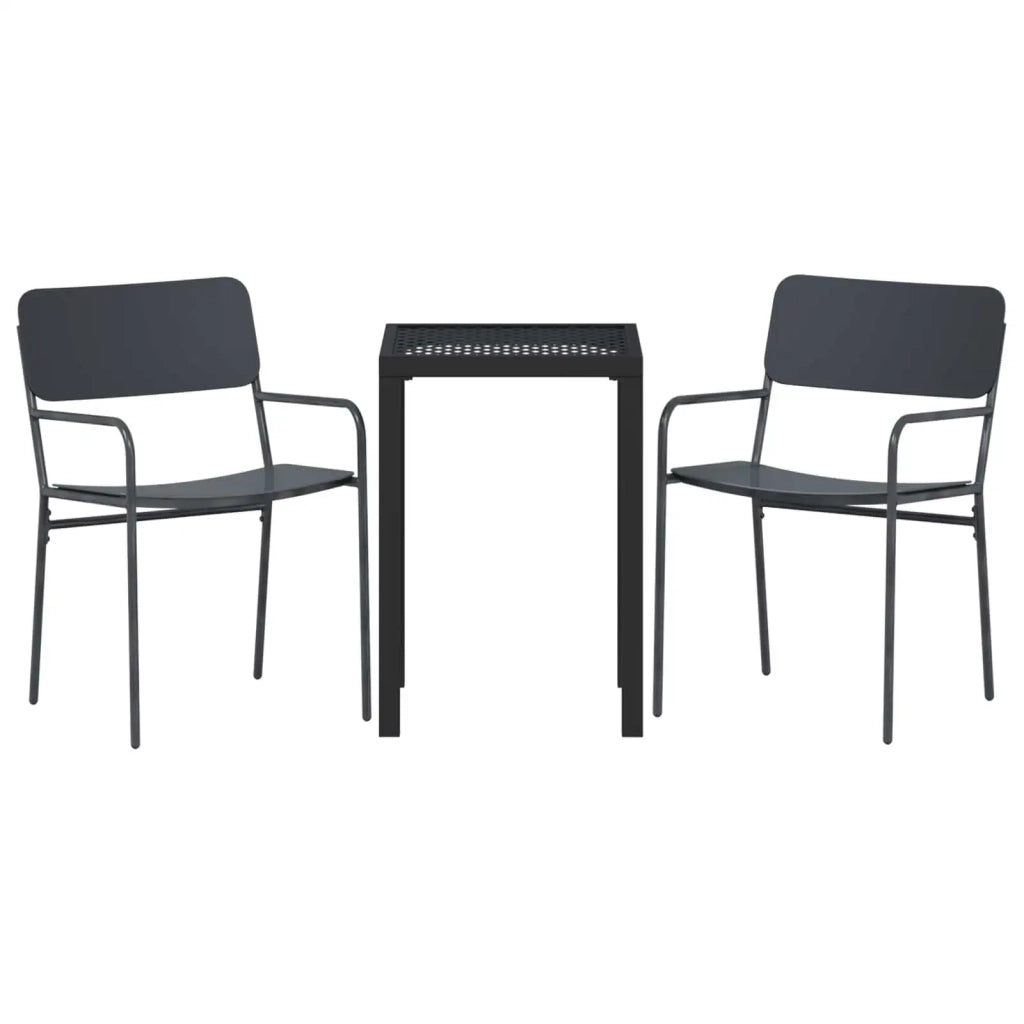 Set Mobili da Esterno 3 pz Antracite Acciaio 3422866