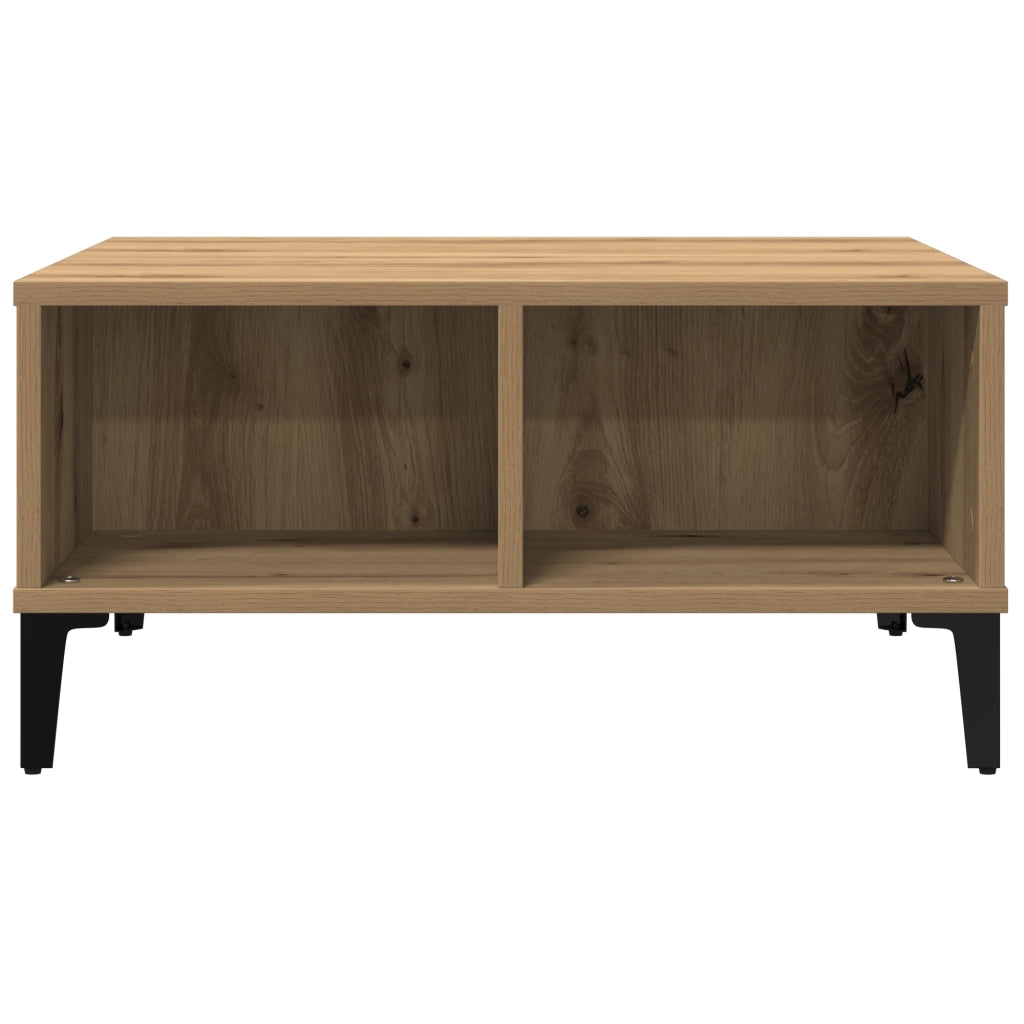 Tavolino da caffÃ¨  in rovere artigianale 60x60x30 cm in legno ingegnerizzato