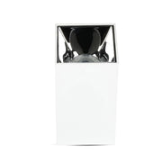 V-TAC VT-882 Faretto Portafaretto LED Montaggio a Plafone Soffitto Quadrato GU10 Corpo Bianco Riflettore Cromato SKU 8585