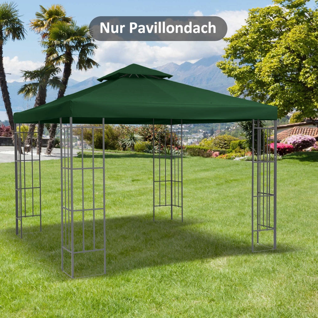Tetto di ricambio per gazebo 3x3m ¨C Minimal ¨C Poliestere impermeabile verde scuro