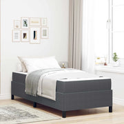 Struttura del letto Grigio scuro 100 x 200 cm Tessuto