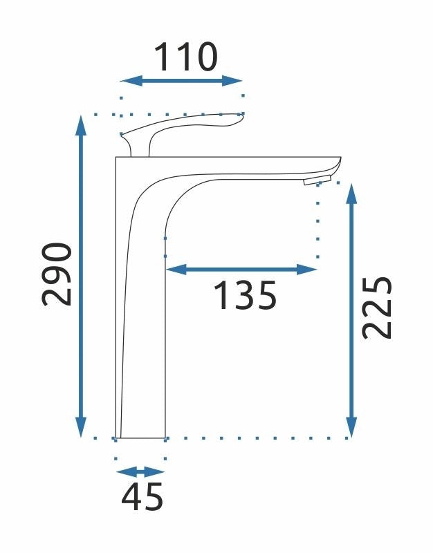 Rubinetto Da Lavabo Rea Orbit Gold High