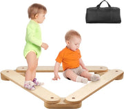 Set di 3 Stalli in Legno per Bilanciamento, Giocattoli Montessori per Bambini da 2 a 6 Anni, Promuove Coordinazione e Motorie, Giocattoli di Gimnastica per Interno ed Esterno