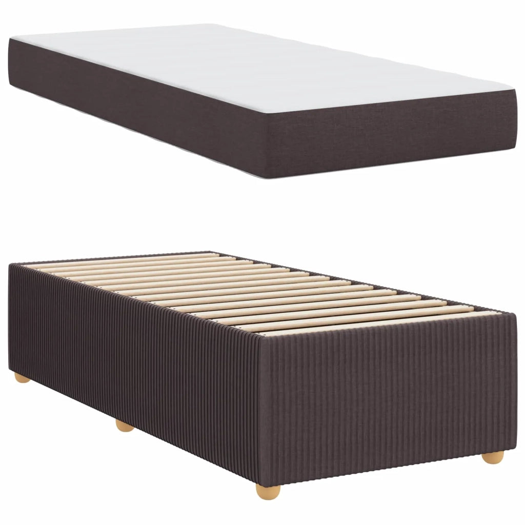 Struttura del letto Marrone Scuro 80 x 200 cm Tessuto