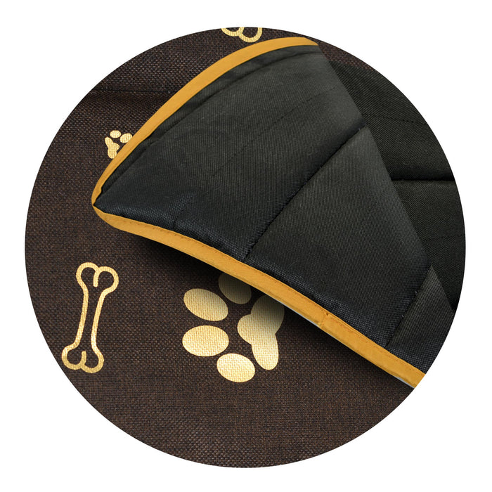 AIO FACTORY 80x60 cm Tappetino per cuccia per cani impermeabile Golden Bones