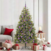 Albero di Natale artificiale pieghevole con coni Verde 180 cm 3395095