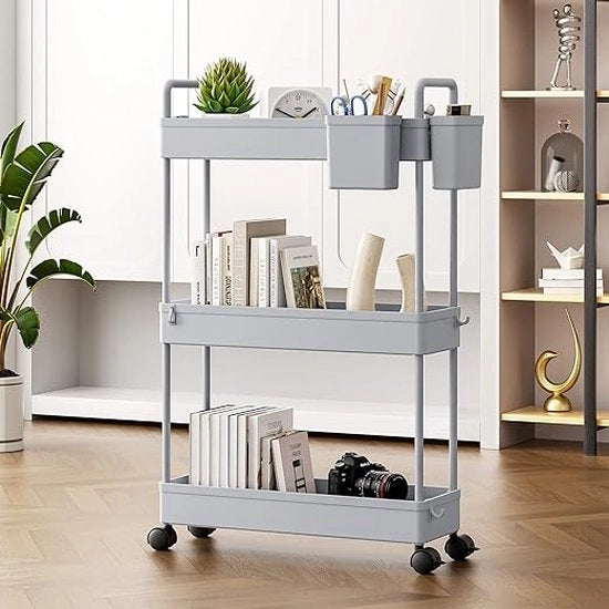 Carrello cucina stabile per servizio / Carrello per bevande su ruote - Carrello di archiviazione 

40.01 x 12.95 x 66.55 cm