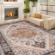 Tappeto Bohemien Antiscivolo Lavabile ¨C Xylo ¨C 230x160 cm Marrone Pelo Corto
