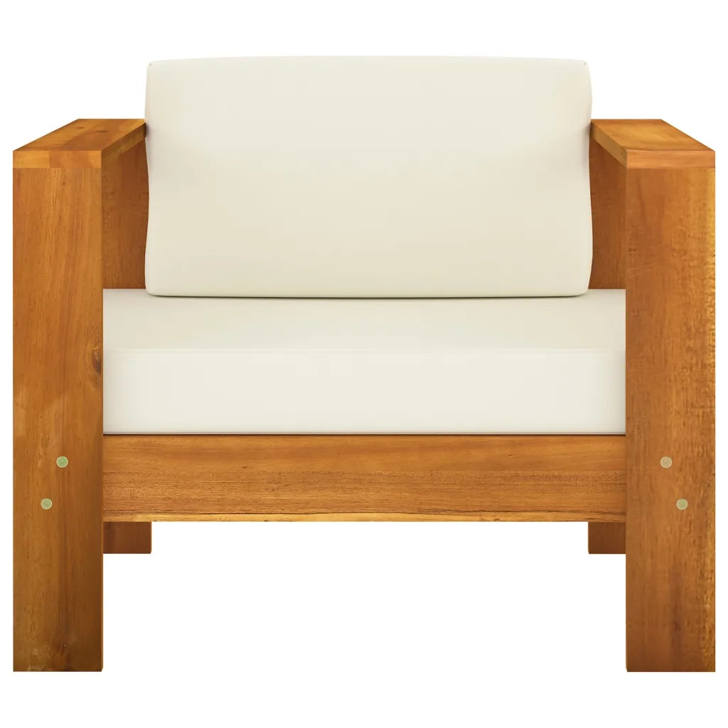 Set da giardino 9 pezzi con cuscini 100x60 cm in legno di acacia 3057941