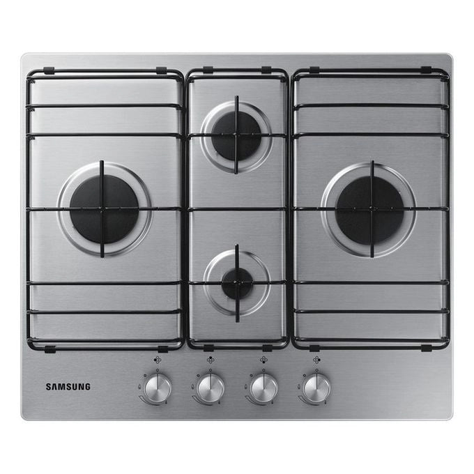 Samsung NA64H3110BS Piano Cottura a Gas 4 Zone Knob Dial Griglie Smaltate 60 cm Acciaio Inox