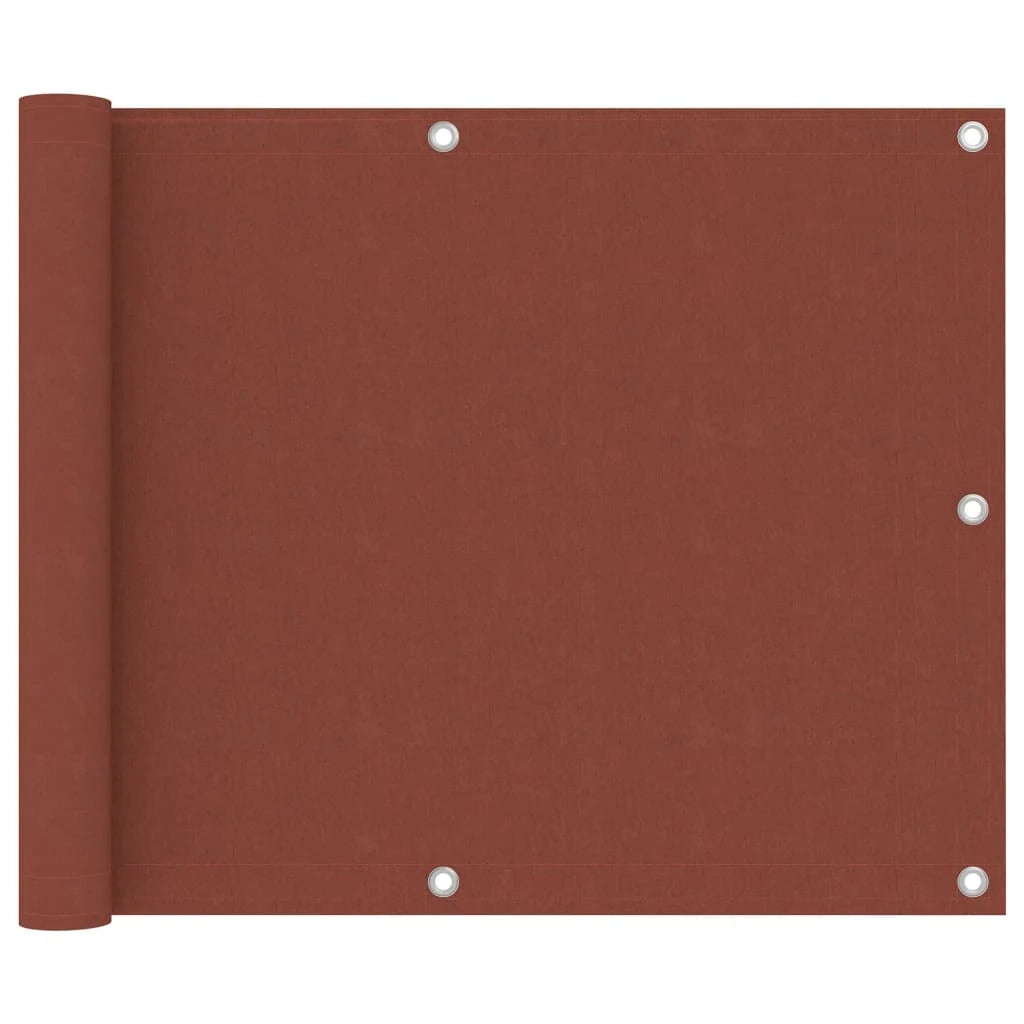 Schermo per balcone schermo per la privacy 75 x 500 cm tessuto Oxford color terracotta 02_0010412