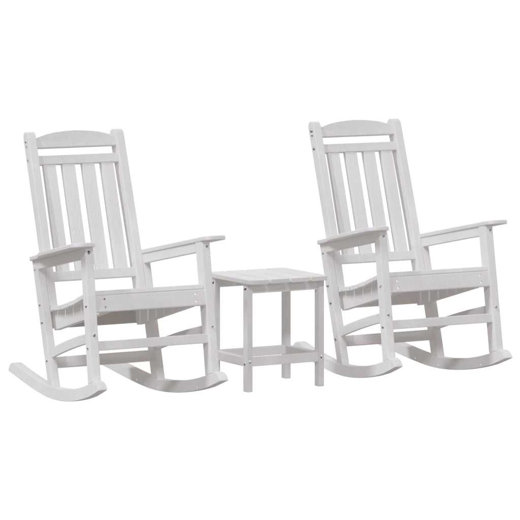 Set Giardino  3 Pezzi Bianco HDPE
