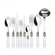 OXFORD Ghiera Argento Anticato, Posate Set 75 Pz, Scatola