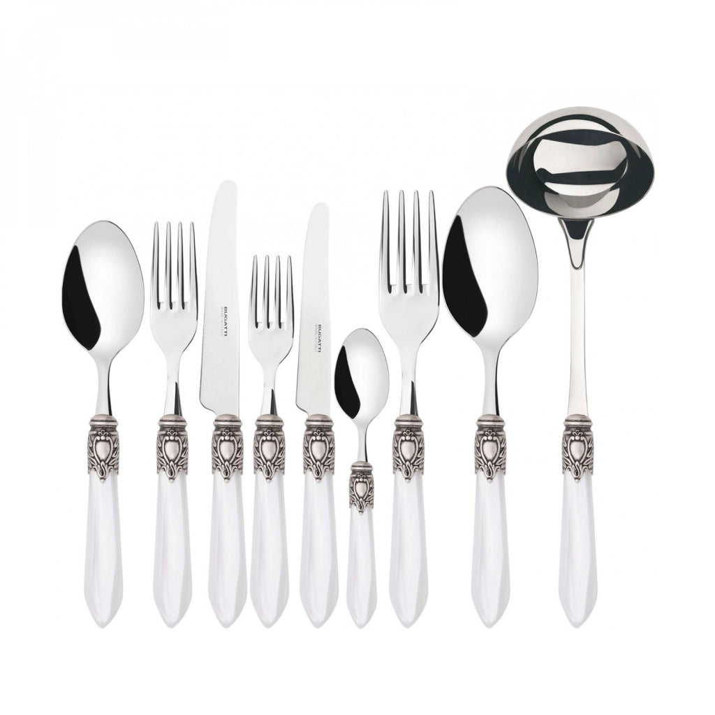 OXFORD Ghiera Argento Anticato, Posate Set 75 Pz, Scatola