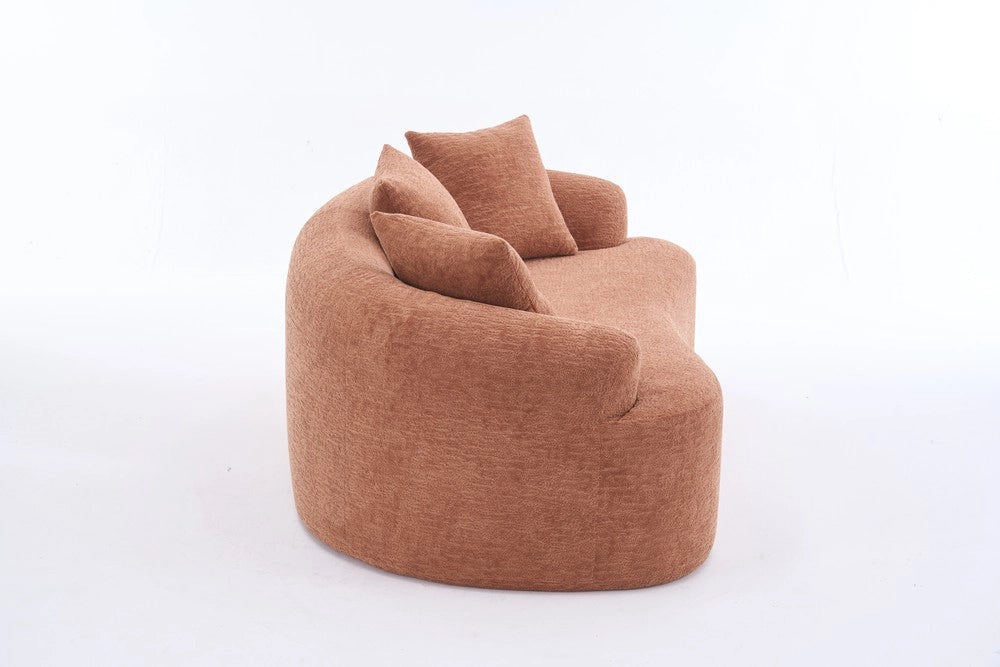 Divano 2 posti con cuscini ¨C Minimal ¨C Velluto corallo rosa