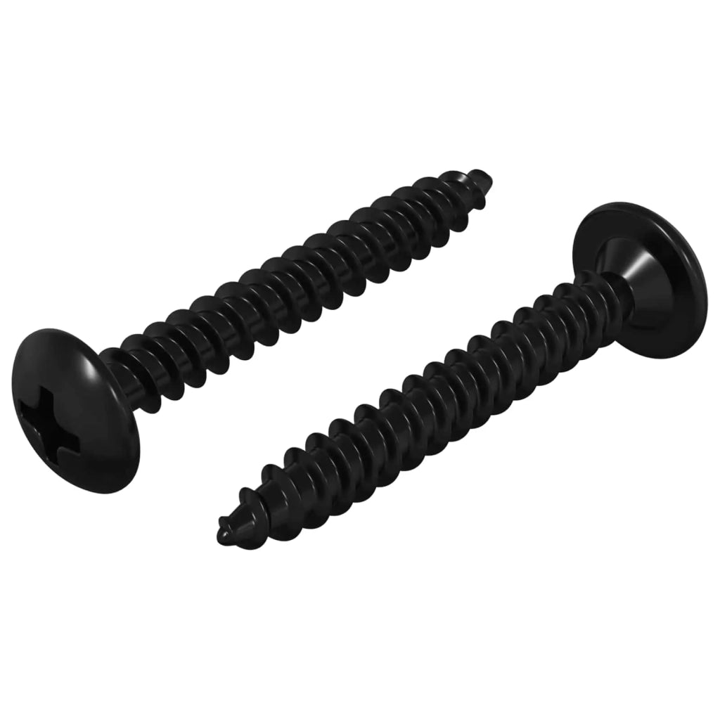 Chiodo Filettato 2 pcs Nero M4 x 28 mm Acciaio 864514