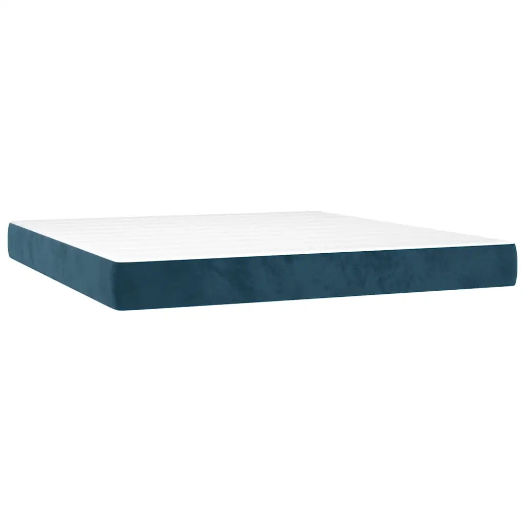 Letto a Molle con Materasso e LED Blu Scuro 180x200 cm cod mxl 74402