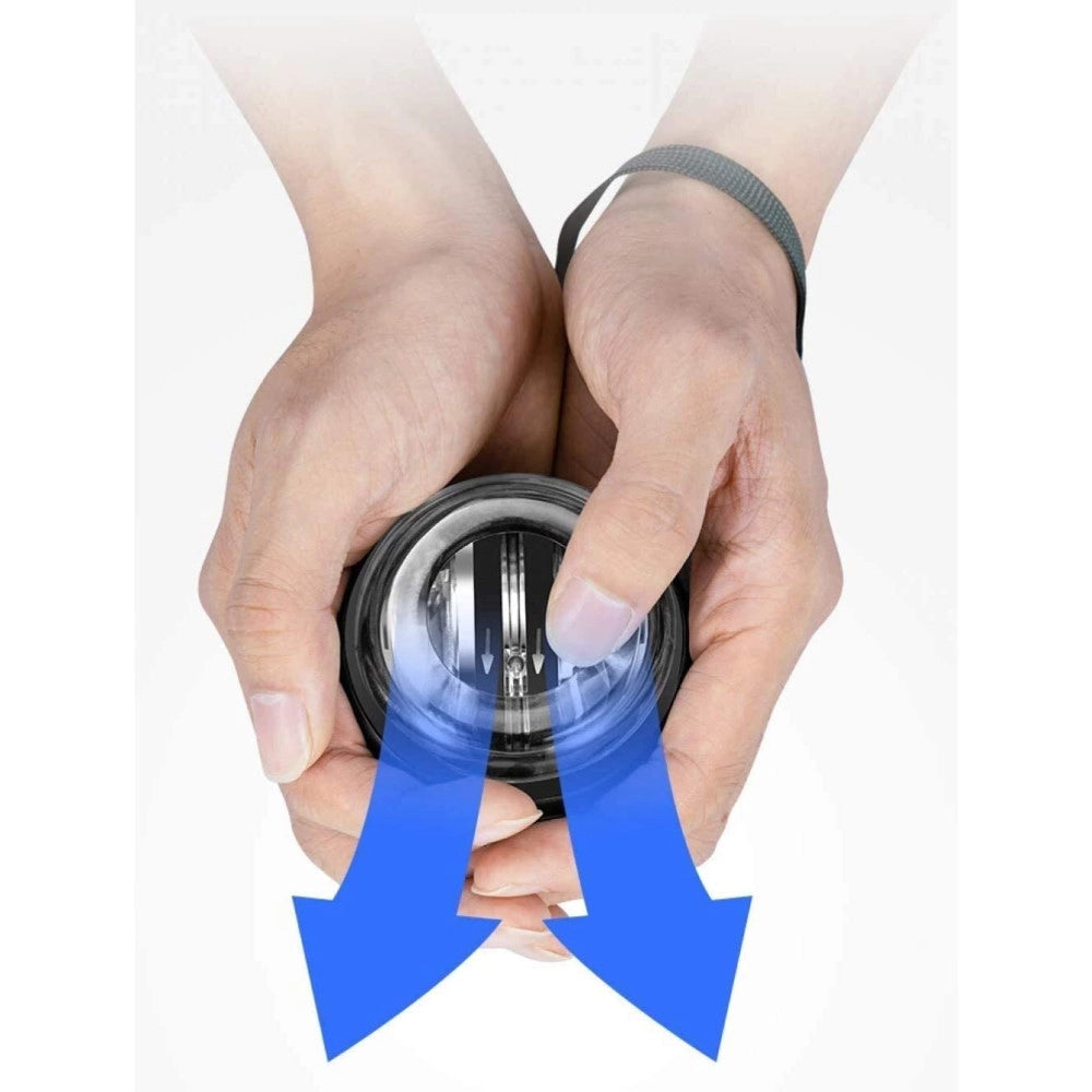 Trade Shop - Palla Per Allenamento Resistenza Polso Con Giroscopio Led Antistress Rilassante -