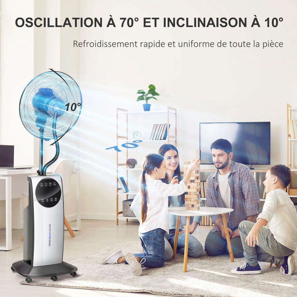 Ventilatore nebulizzatore 90 W ¨C zephmum ¨C grigio nero