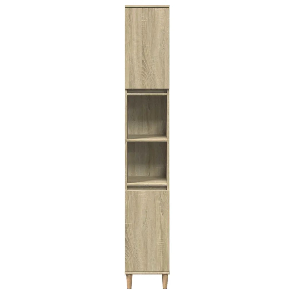 Set Mobili da Bagno 3 pz Rovere Sonoma in Legno Multistrato 3307670