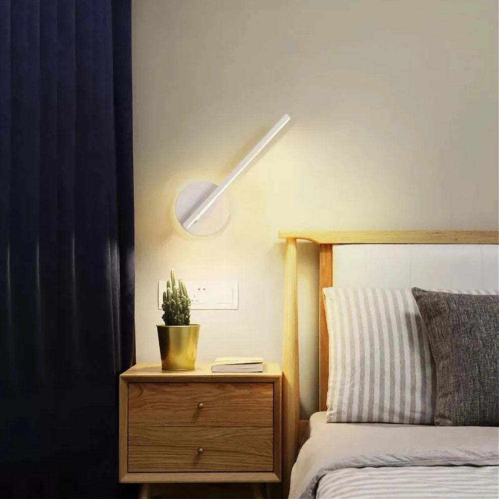 Trade Shop - Applique Da Parete Led 13 W Lineare Orientabile Bianco Lampada Luce Fredda 50377 -
