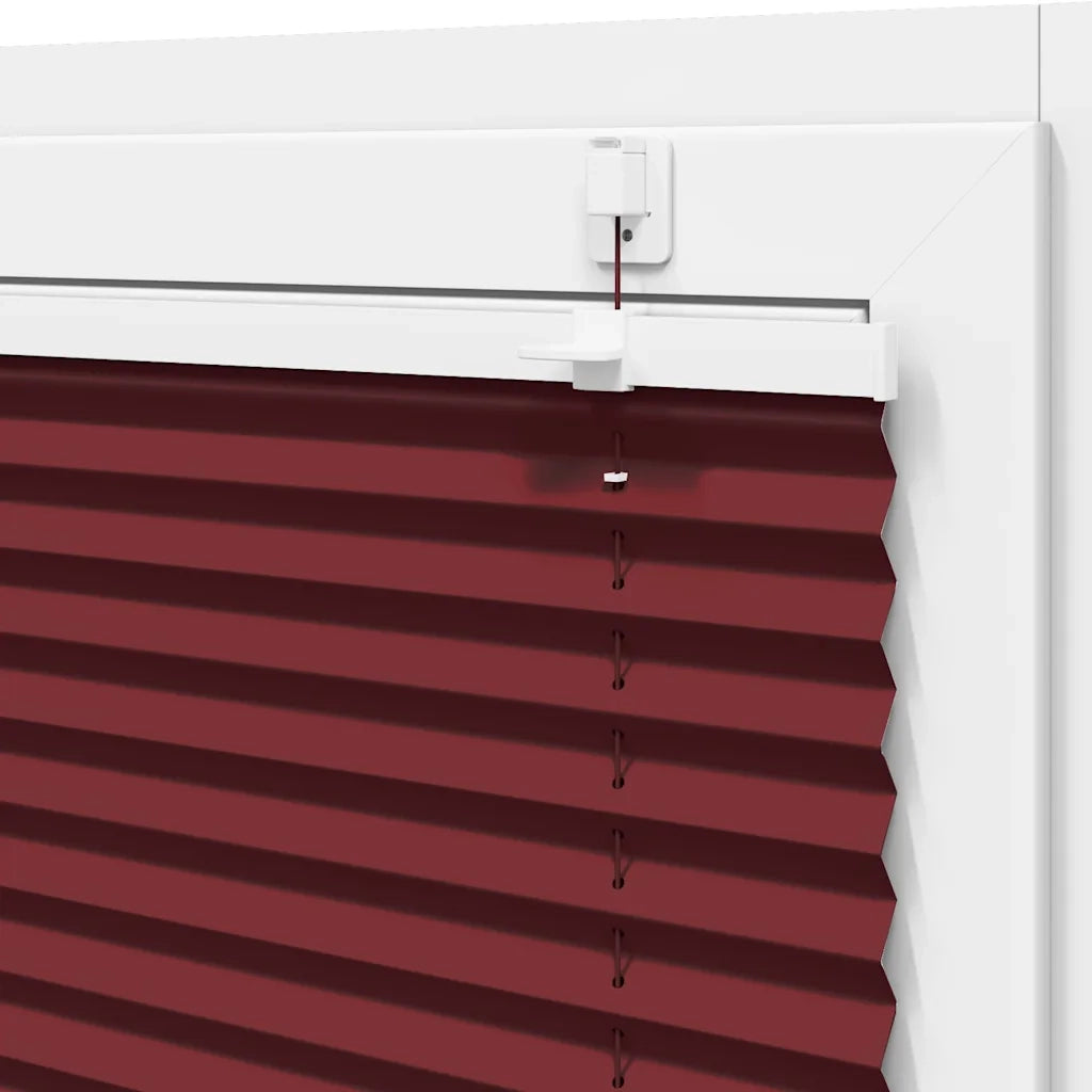 Tenda Plissettata Rosso Bordeaux 100x100 cm Larghezza Tessuto 4015228