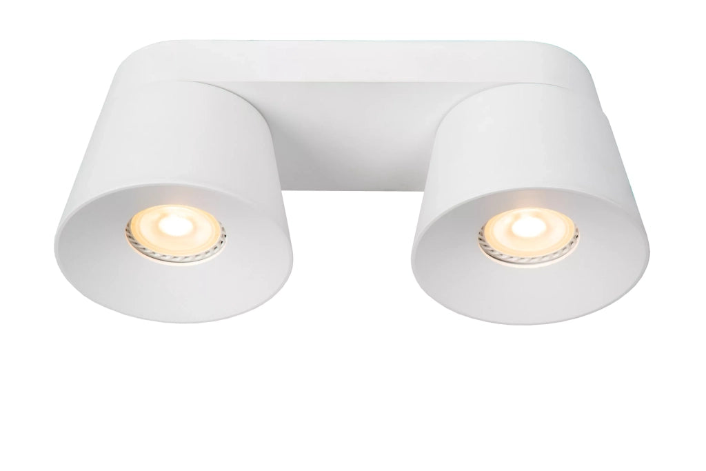 Spot soffitto bianco doppio orientabile 2xGU10 40W Lucide