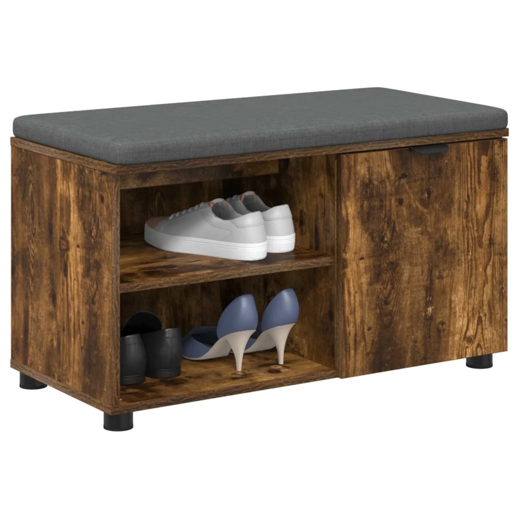 Panca per ingresso con porta Quercia Affumicata 80 x 38 x 46 cm 891508