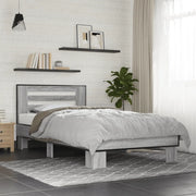 Giroletto Grigio Sonoma 100x200 cm Legno Multistrato e Metallo 845650