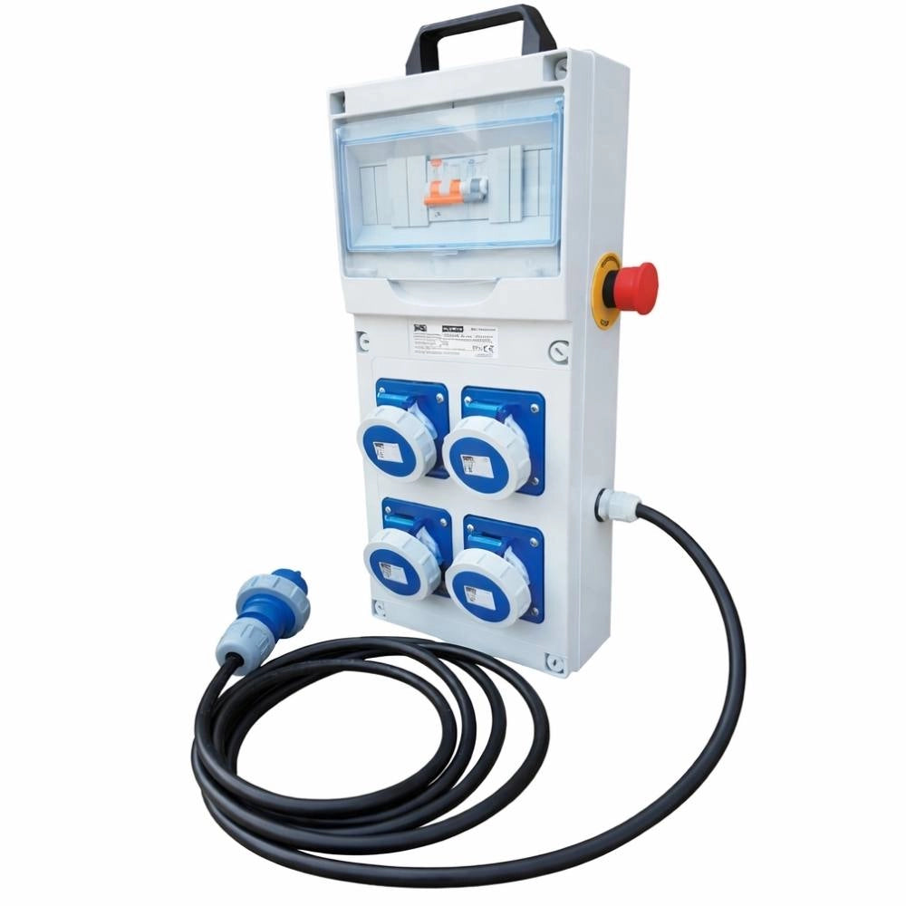 Quadro elettrico portatile ecova 30618 4 prese cee 16a ip67 cavo 3x2,5mm²