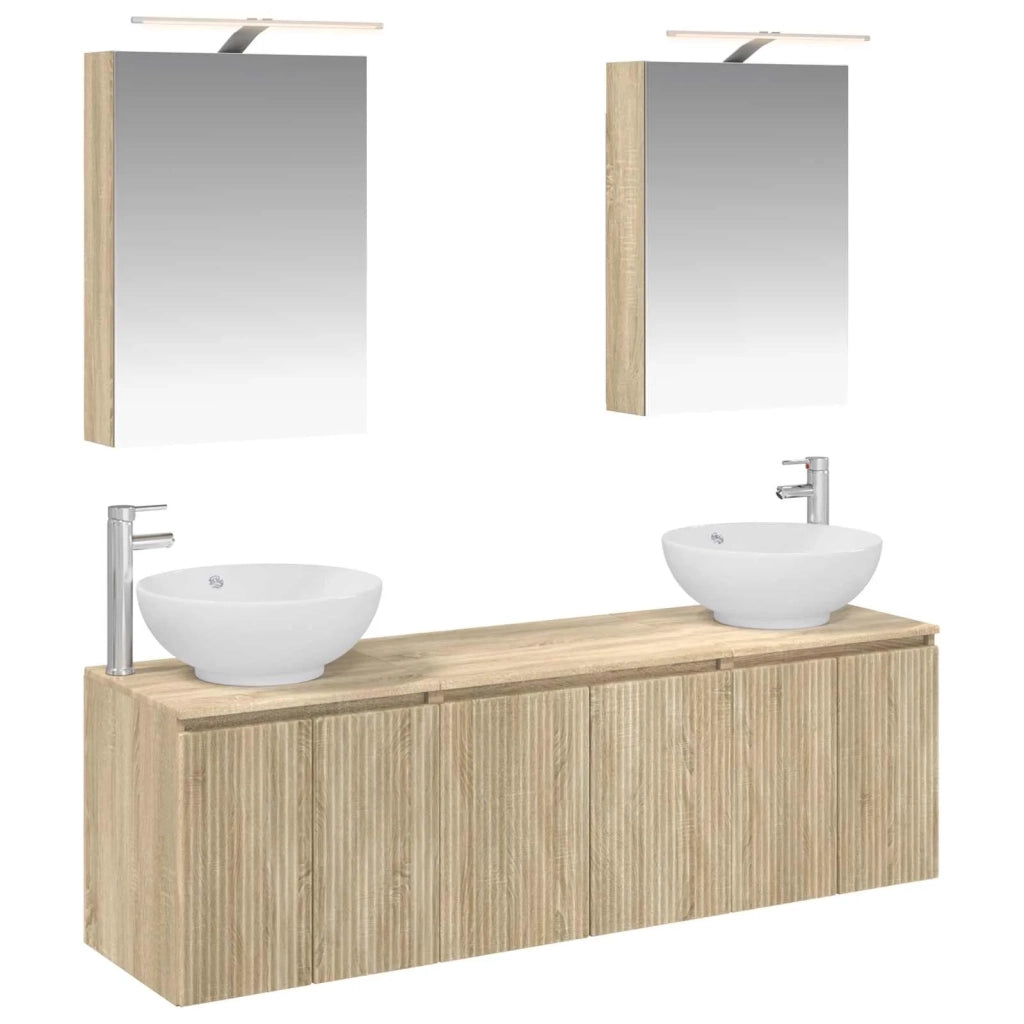 Set di Armadi da Bagno 5 pcs Rovere Sonoma Legno ingegnerizzato 3406473