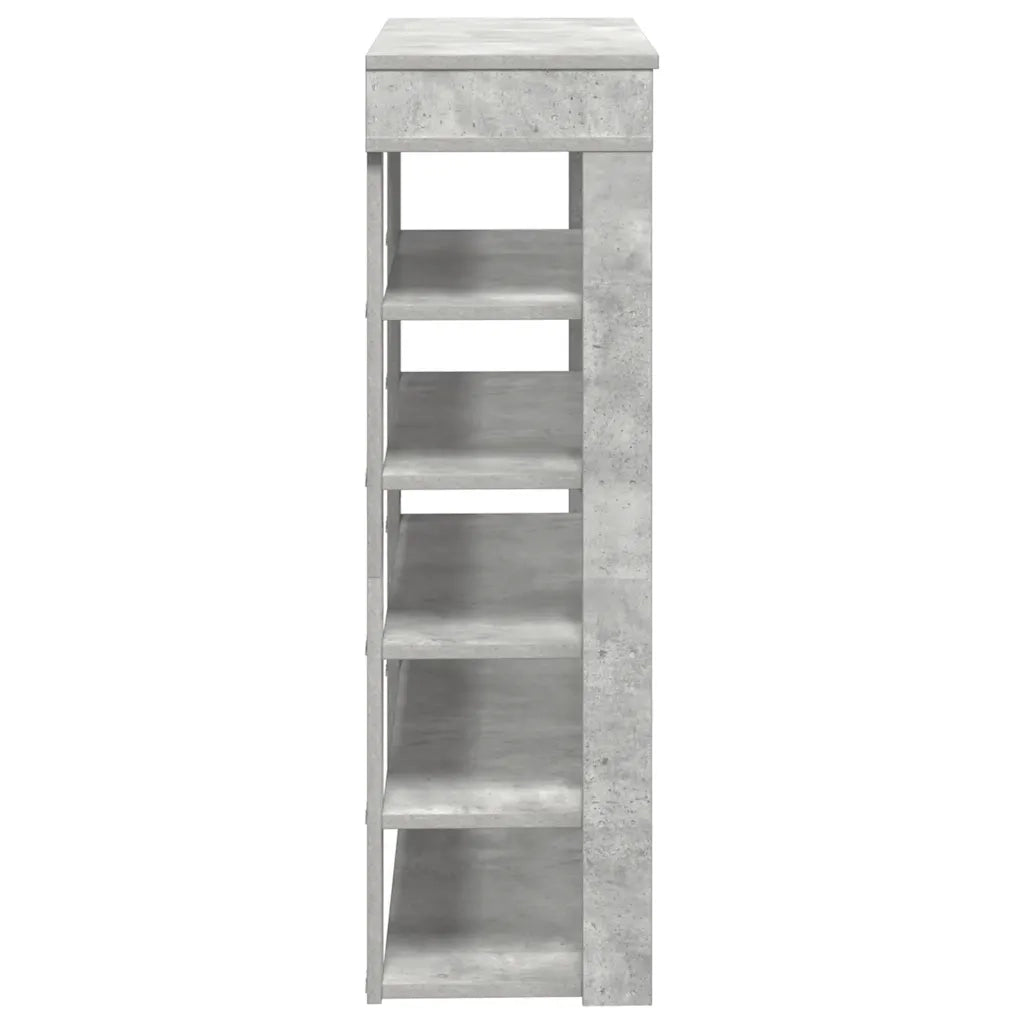 Scarpiera Rovere Cemento 80x30x98 cm in Legno Multistrato 859935