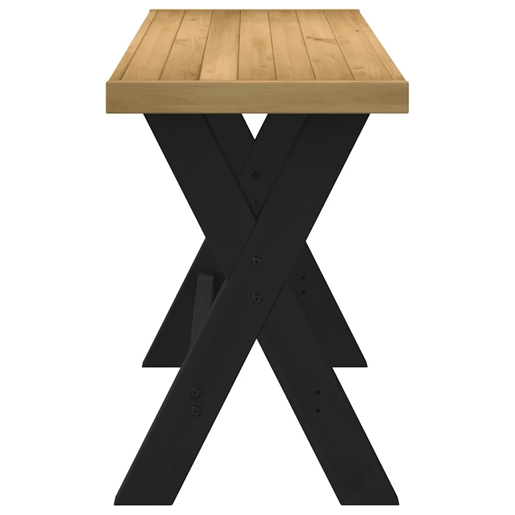 Scrivania NOAIN Gambe a Forma di X 120x50x75 cm Legno Massello 4100040