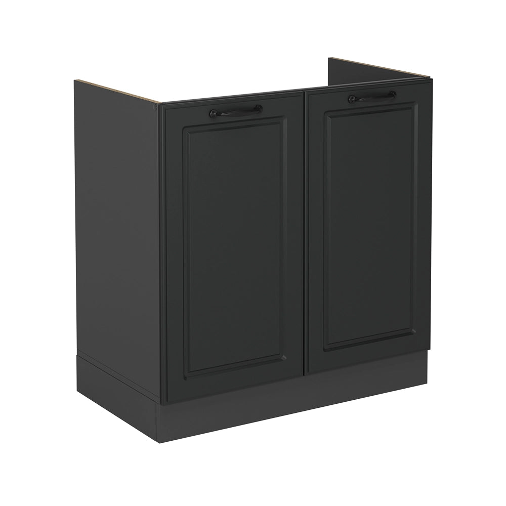 Mobile lavello cucina R-Line Antracite rustico/Antracite 80 cm senza piano di lavoro Vicco