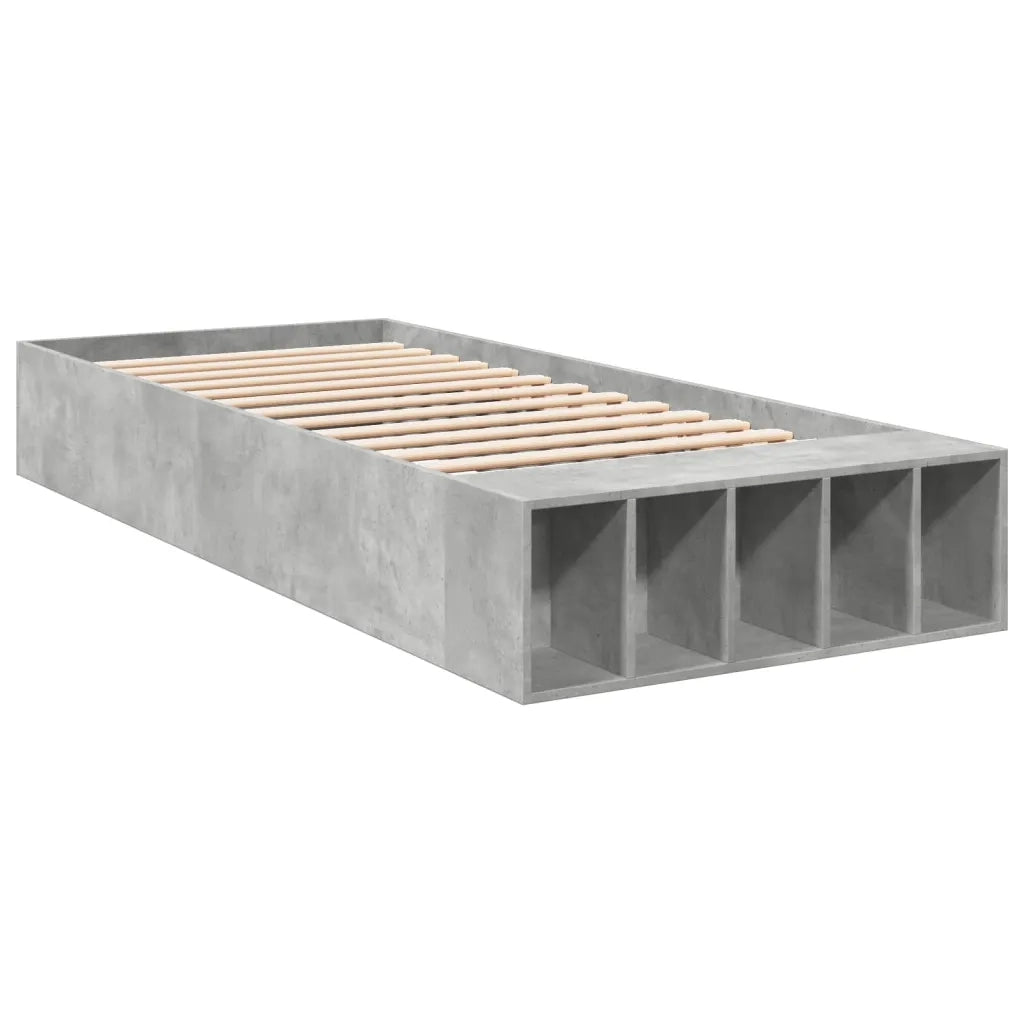 Giroletto-Struttura Letto Grigio Cemento 75x190 cm in Legno Multistrato 471731