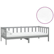 Divano letto | Sof¨¤ letto | Letto singolo con Materasso 90x200 cm Grigio in Legno di Pino