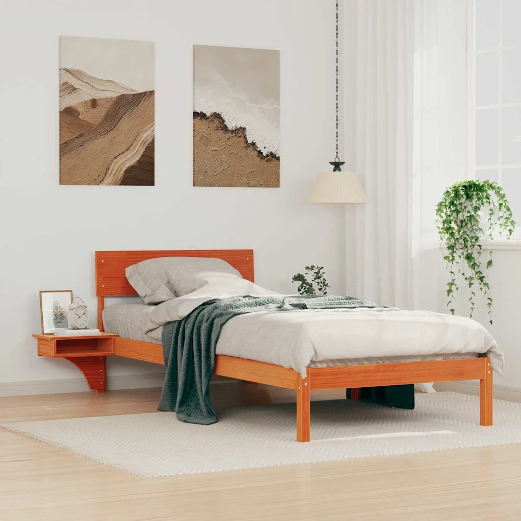 Struttura del letto Marrone cerato 90 x 190 cm Pino massello